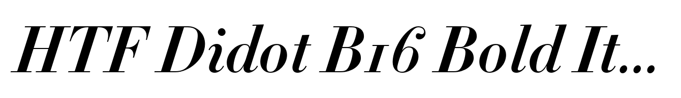 HTF Didot B16 Bold Italic